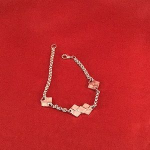 Sterling Silver bracelet with sterling silver accent links